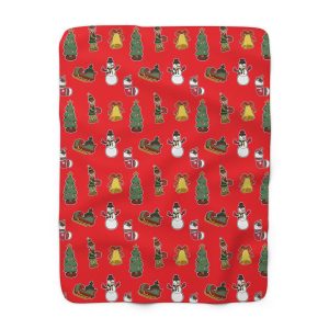 Christmas Fleece Blanket Red