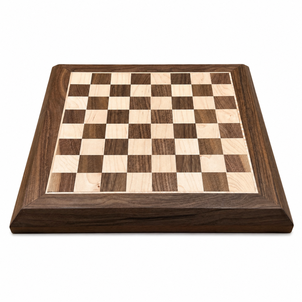 Walnut/Maple Chess Board (16"×16"×1¾")