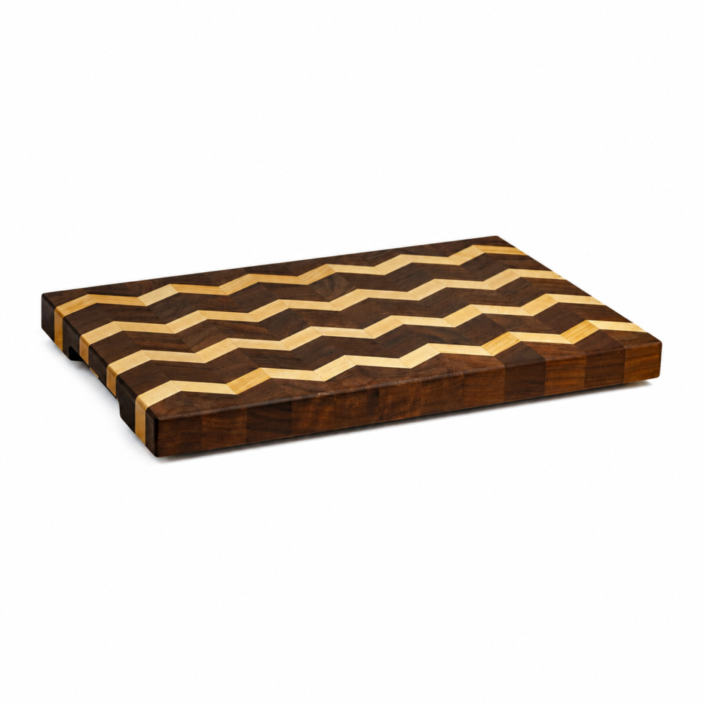 Walnut & Maple Chevron Cutting Board (11″x17″x1.25″)