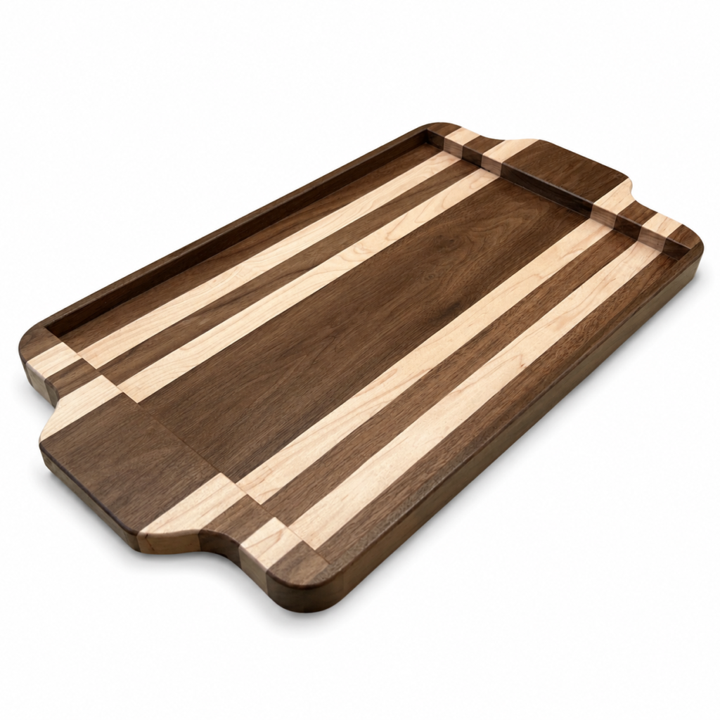 Walnut/Maple Serving Tray (21"×12"×1½")